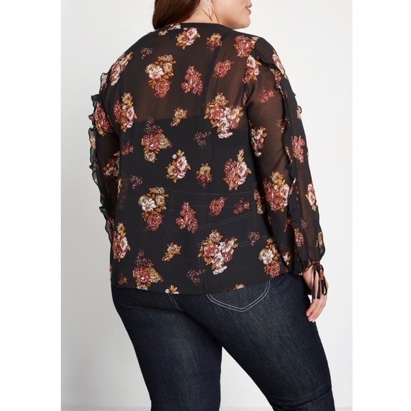 ✨Host Pick✨ModCloth Pleasure to Meet You Sheer Blouse - Picture 2 of 7